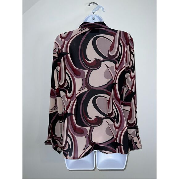 Y2K abstract Longsleeve Button Down. Size medium - Picture 3 of 8